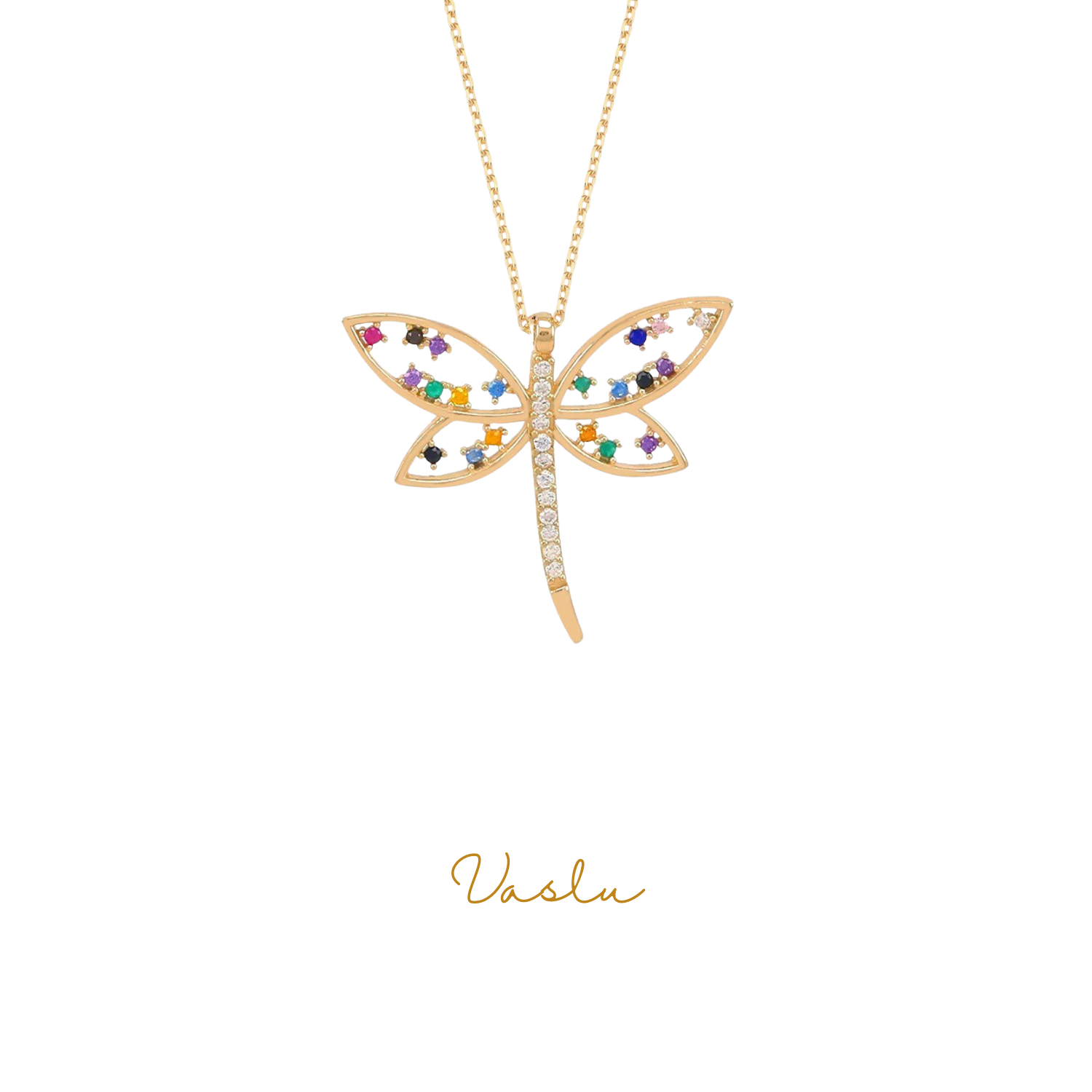 Yusufçuk Tasarımlı Gümüş Kolye